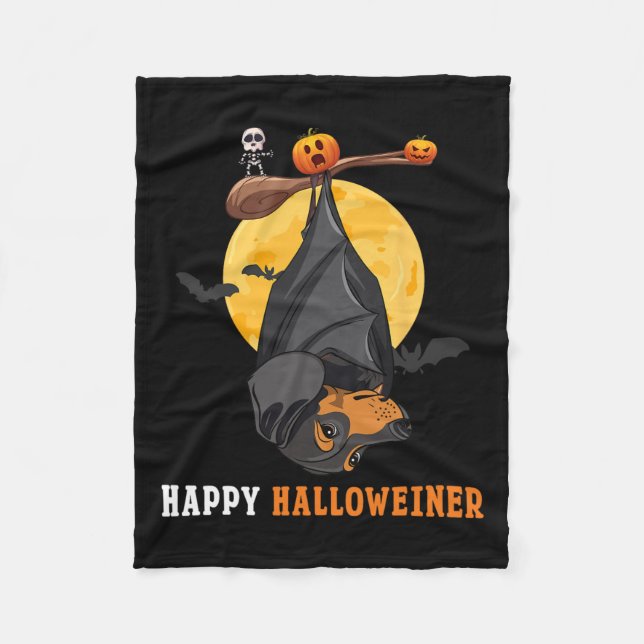 Pumpkin Halloween for Women&amp; Fladdermus Sause  Fleecefilt (Framsidan)