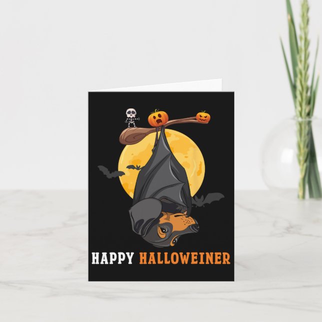 Pumpkin Halloween for Women&amp; Fladdermus Sause  Kort (Framsida)