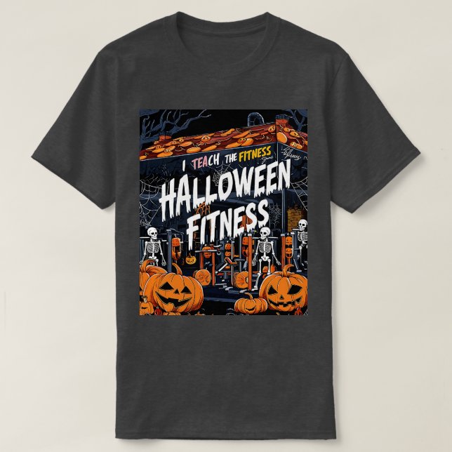 Pumpkin halloween gym, roligt halloween-utseende t shirt (Design framsida)
