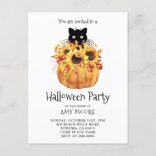 Pumpkin Halloween-inbjudan Inbjudan Vykort