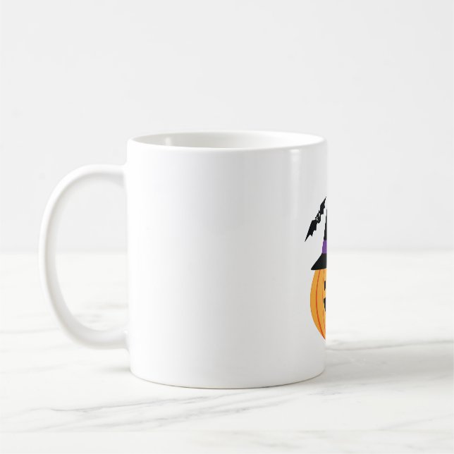 Pumpkin Halloween Jack o lantern Fladdermus Kaffemugg (Vänster)