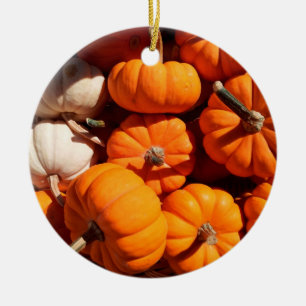 Pumpkin halloween jack o lantern orange pumpor julgransprydnad keramik