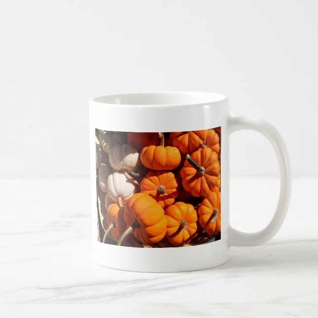 Pumpkin halloween jack o lantern orange pumpor kaffemugg (Höger)