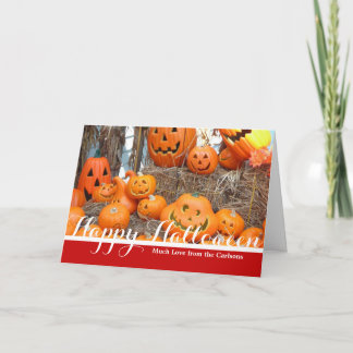 Pumpkin halloween jack o lantern orange pumpor kort