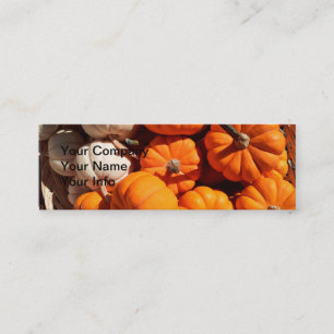 Pumpkin halloween jack o lantern orange pumpor mini visitkort
