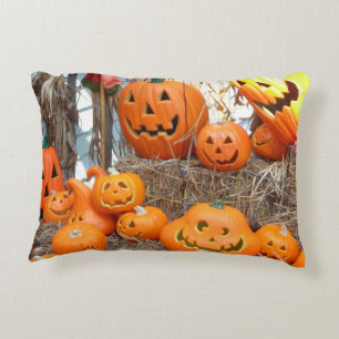 Pumpkin halloween jack o lantern orange pumpor prydnadskudde