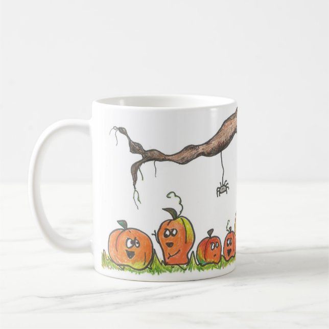 Pumpkin Halloween Kaffemugg (Vänster)