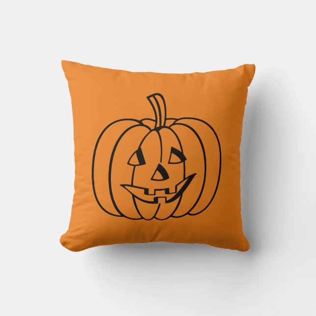 Pumpkin Halloween Kudde (Framsida)