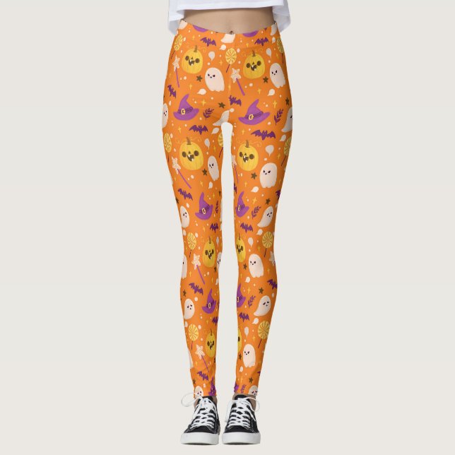 Pumpkin Halloween Leggings (Framsida)