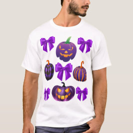 Pumpkin Halloween Lila croquette-roligt för armeri T Shirt