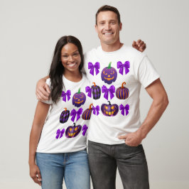 Pumpkin Halloween Lila croquette-roligt för armeri T Shirt