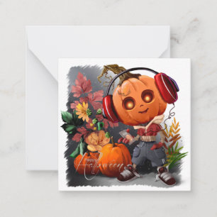 Pumpkin Halloween Music älskare Anteckningskort