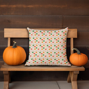 Pumpkin Halloween orange gult grönt Kudde