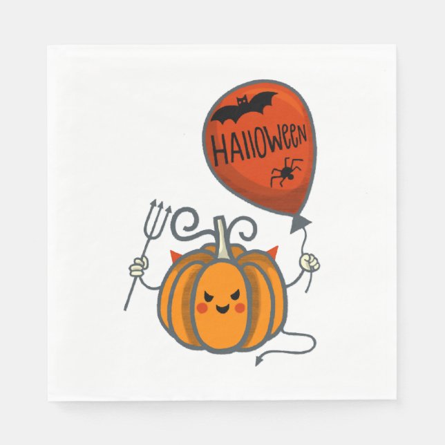 Pumpkin Halloween Pappersservett (Framsidan)