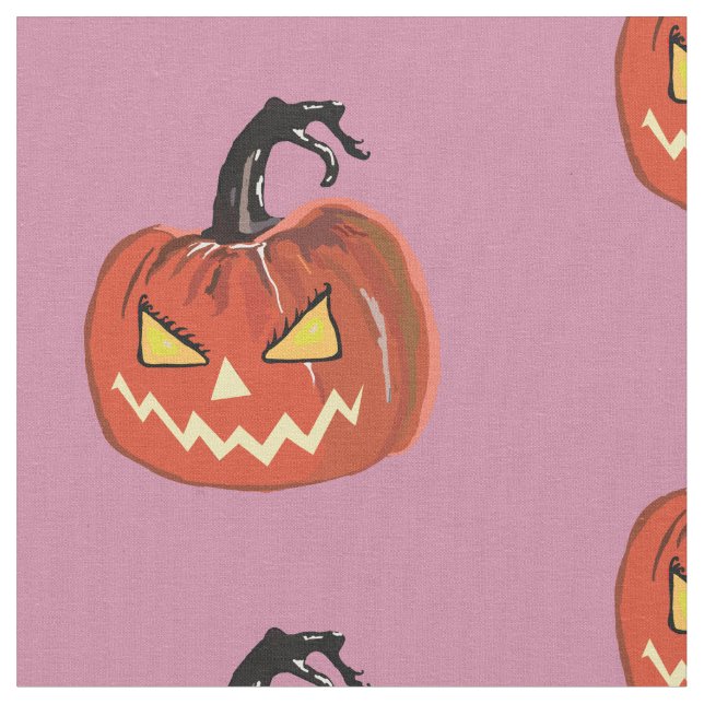 Pumpkin, Halloween Pumkins Fabric Tyg (Närbild)