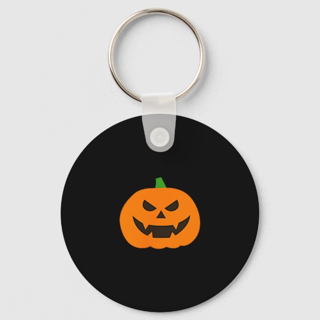 Pumpkin Halloween Subtle Jack O Lantern Minimal Tr Nyckelring (Framsida)