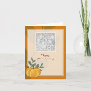 Pumpkin-hälsningskort på Thanksgivingen Helgkort