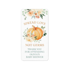Pumpkin Hand Sanitizer Labels for Little Pumpkin Adressetikett