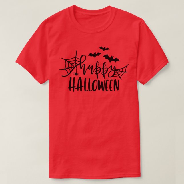 Pumpkin Happy halloween Fladdermus Party T Shirt (Design framsida)
