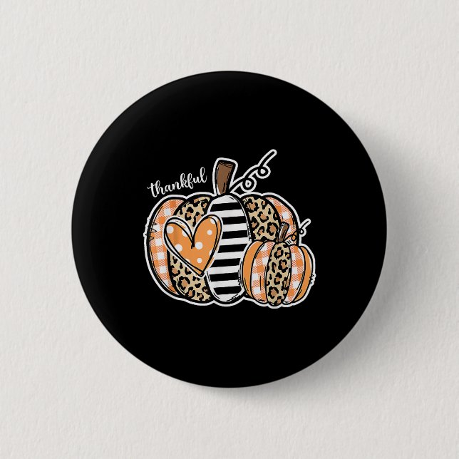 Pumpkin Happy thanksgiving Dagen 2024 Knapp (Framsida)