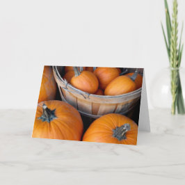 "Pumpkin Harvest" Blank Greeting Card Kort
