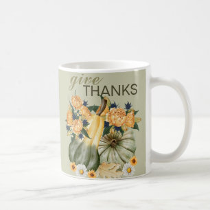 Pumpkin Harvest Blommigt Fusion Kaffemugg