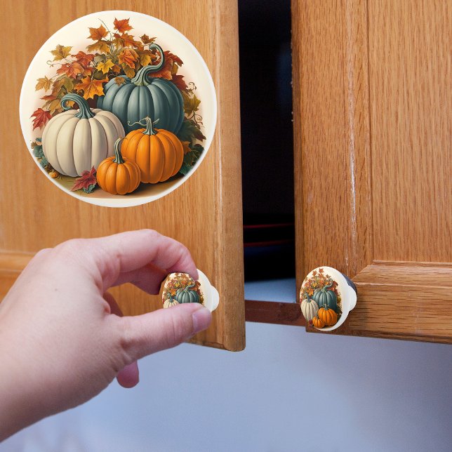 Pumpkin Harvest Ceramic Knob Knopp (Skapare uppladdad)