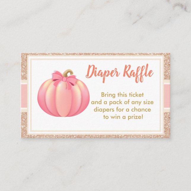 Pumpkin Harvest Daiper raffle Card-babydusch. Tilläggskort (Framsida)