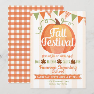 Pumpkin Harvest Fallfestival-inbjudan Inbjudningar