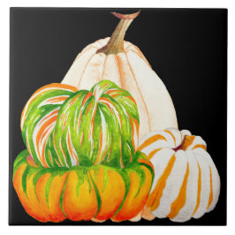 Pumpkin Harvest on a Ceramic Tile (2B) Kakelplatta