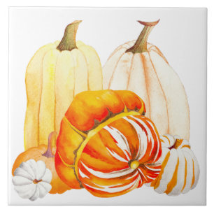 Pumpkin Harvest on a Ceramic Tile (O) Kakelplatta
