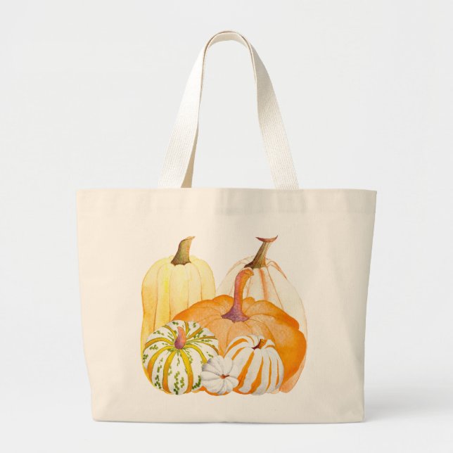 Pumpkin Harvest on a Tote Bag (12-VI) Jumbo Tygkasse (Framsidan)