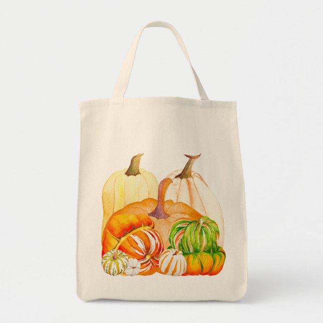 Pumpkin Harvest on a Tote Bag (1) Tygkasse (Framsidan)