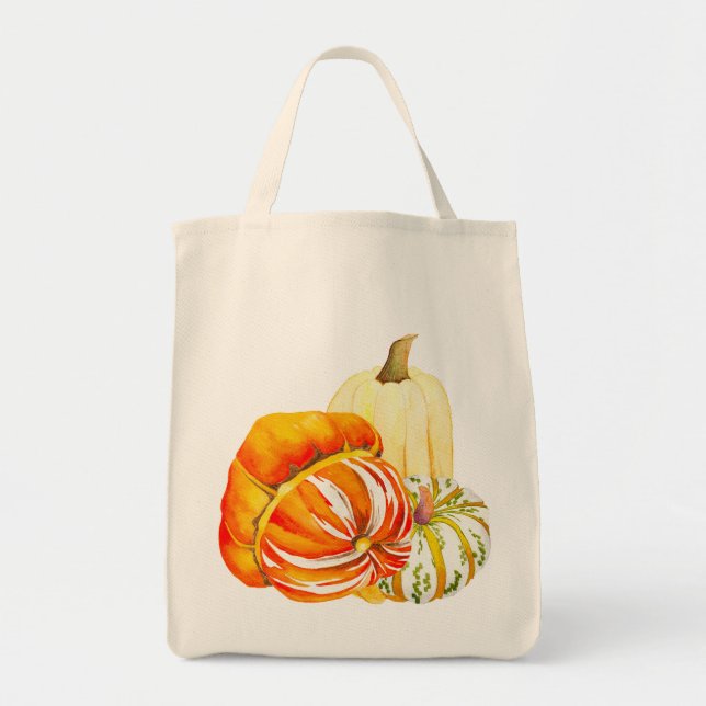 Pumpkin Harvest on a Tote Bag (4-III) Tygkasse (Framsidan)