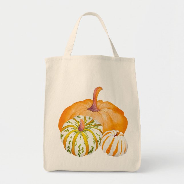 Pumpkin Harvest on a Tote Bag (6-III) Tygkasse (Framsidan)