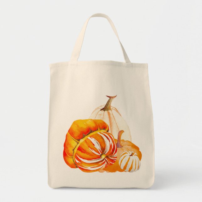 Pumpkin Harvest on a Tote Bag (7-IV) Tygkasse (Framsidan)
