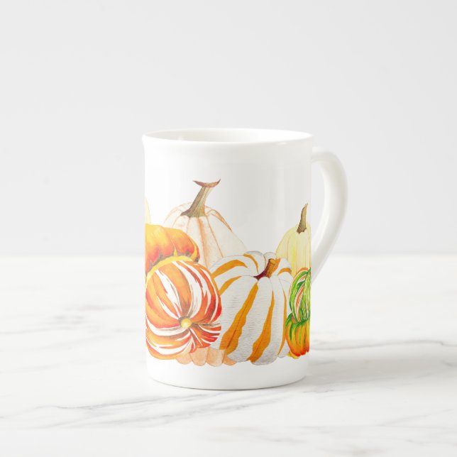 Pumpkin Harvest på Bone China Mugg Benporslin Mugg (Framsida höger)