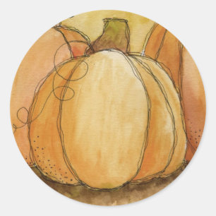 Pumpkin Harvest Sticker Runt Klistermärke