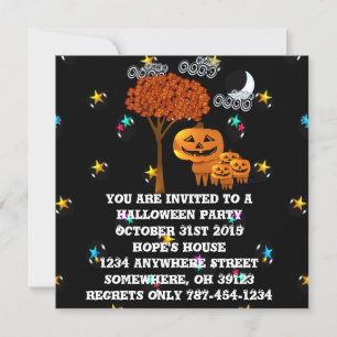 Pumpkin Head Halloween fest-inbjudningar Inbjudningar