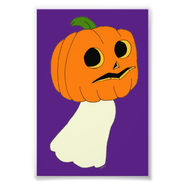 Pumpkin head-spöke fototryck (Framsidan)