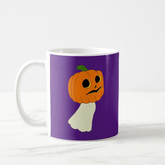 Pumpkin head-spöke kaffemugg (Vänster)
