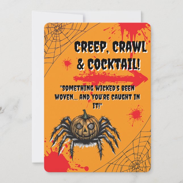Pumpkin Headed Crawler Inbjudningar (Framsida)