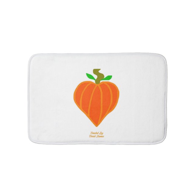 Pumpkin Heart Bath Mat Badrumsmatta (Framsidan)