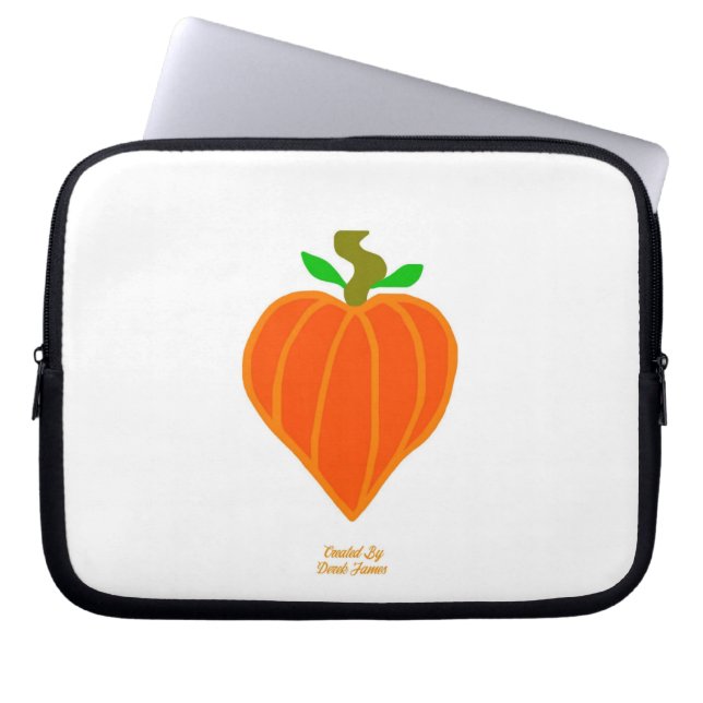 Pumpkin Heart Neoprene Laptop sleeve (Framsidan)