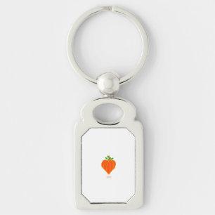 Pumpkin Heart-rektangelkedja Rektangulärt Silverfärgad Nyckelring