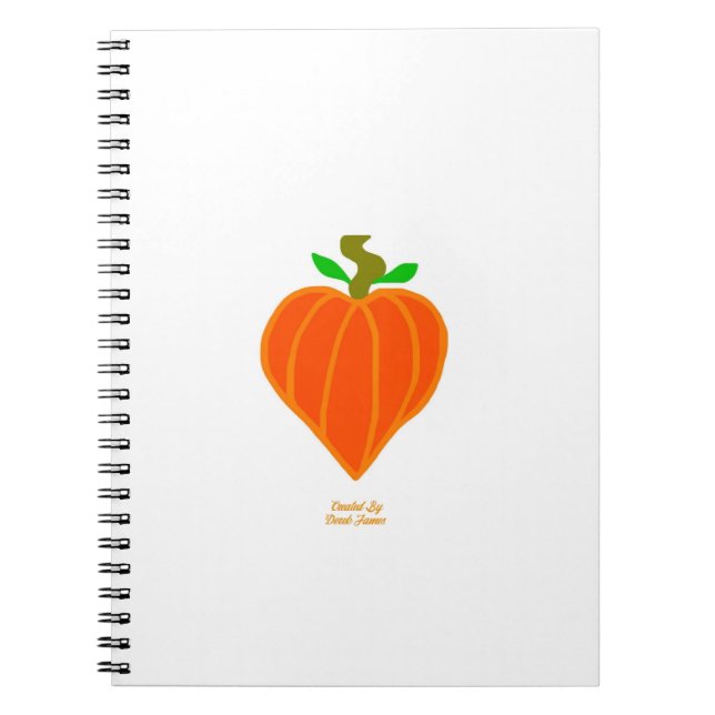 Pumpkin Heart Spiral Photo Notebook Anteckningsbok (Framsidan)