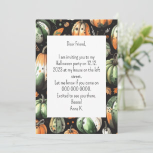 Pumpkin Helloween-inbjudan Inbjudningar