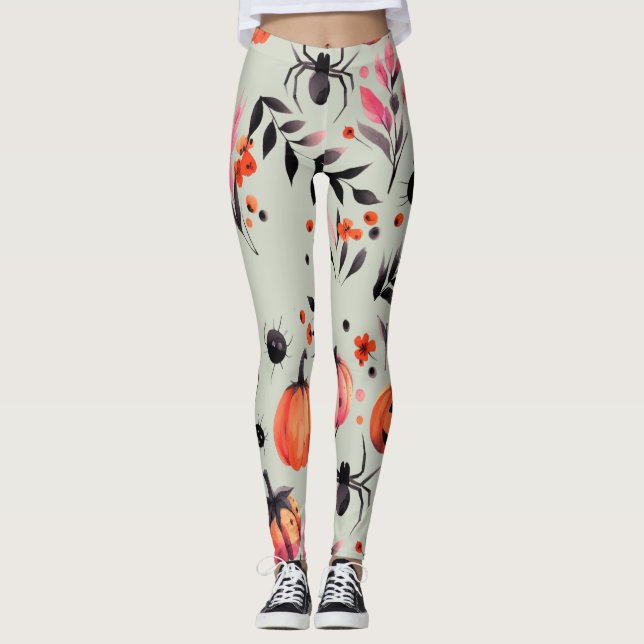 Pumpkin Helloween Leggings (Framsida)