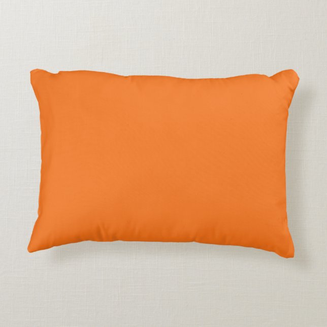 Pumpkin hex-kod FF7518 Prydnadskudde (Baksidan)