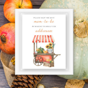 Pumpkin - hjälp Busy Mamma till Be-adressaten Poster